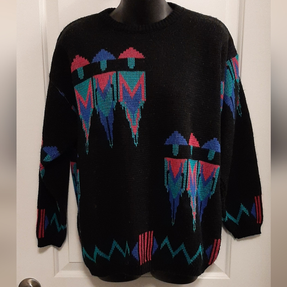 Vintage 19 Avenue Women's Art Deco Sweater Size 36 Made in Canada 100% Arcylic